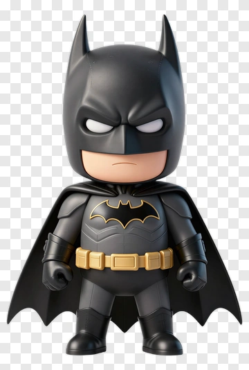 Cartoon Batman Figure PNG