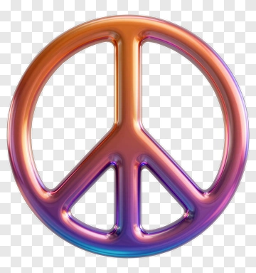 Colorful Peace Symbol PNG