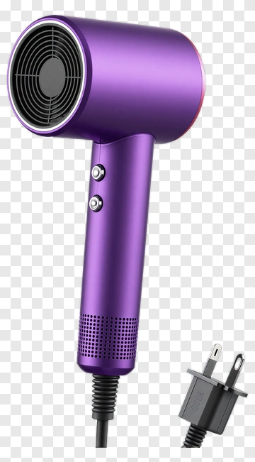 Purple Hair Dryer With Plug PNG