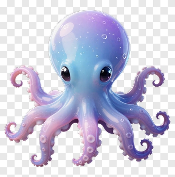 Cute Cartoon Octopus PNG