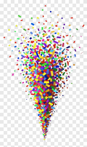 Colorful Confetti Explosion PNG