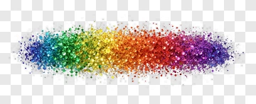 Colorful Glitter Rainbow PNG