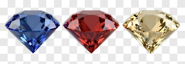 Colorful Gemstones PNG