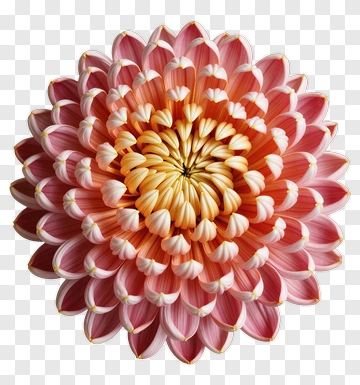 Colorful Flower With Pink And Yellow Petals PNG