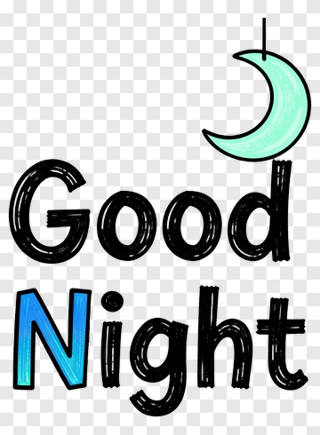 Good Night With Moon Illustration PNG