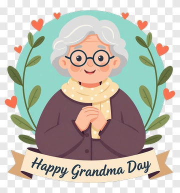 Happy Grandma Day Illustration PNG