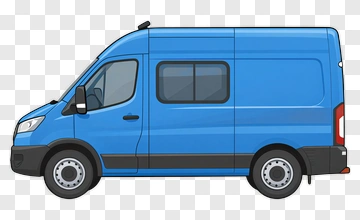 Blue Delivery Van PNG