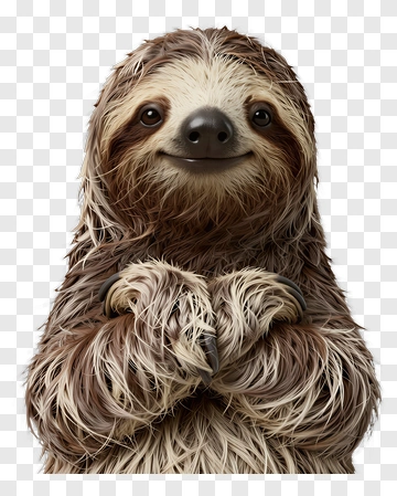 Cute Sloth Smiling PNG