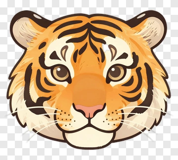 Cartoon Tiger Face PNG
