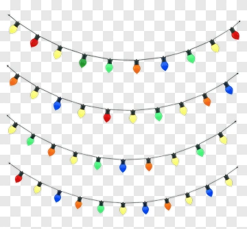 Colorful String Lights Decoration PNG