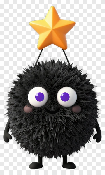 Cartoon Character With Star PNG