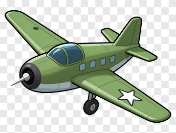 Cartoon Military Airplane PNG