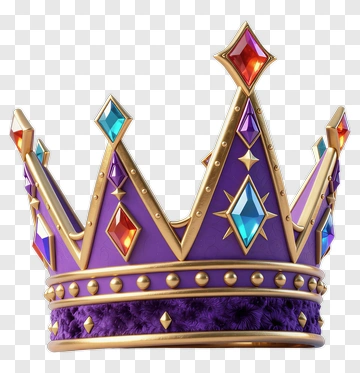 Royal Crown With Colorful Jewels PNG