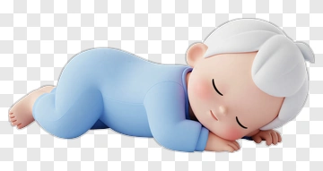 Sleeping Baby In Blue Pajamas PNG