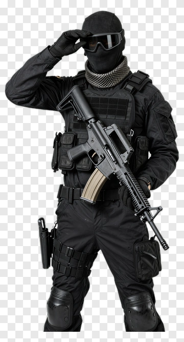Soldier Saluting With A Rifle PNG