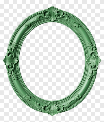 Ornate Green Picture Frame PNG