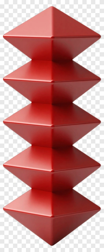 Red Pyramid Stack PNG