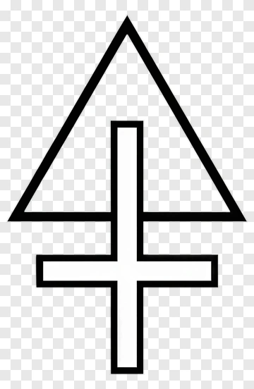 Symbol With Triangle And Cross PNG