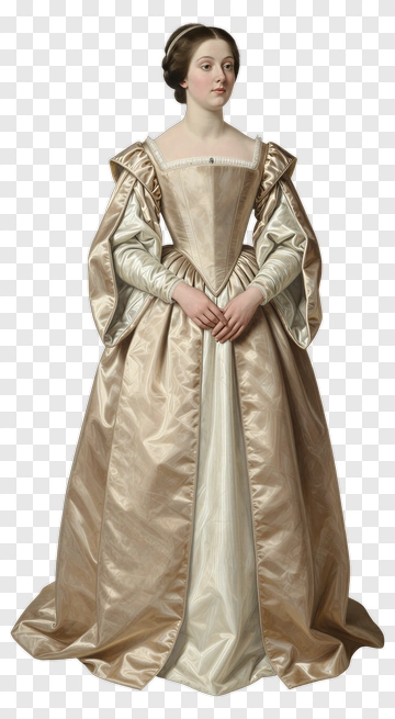 Woman In Elegant Historical Dress PNG