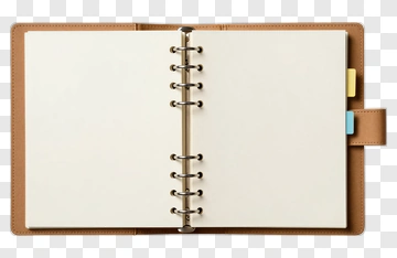 Open Notebook With Blank Pages PNG