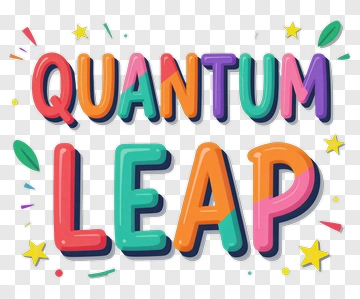Colorful Quantum Leap Text Design PNG