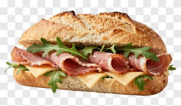 Delicious Sandwich With Ham And Cheese PNG