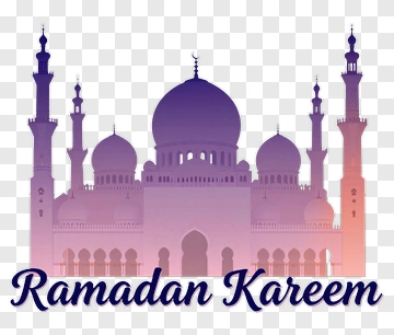Ramadan Kareem Mosque Silhouette PNG