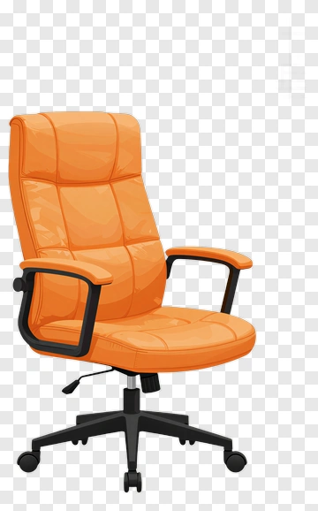 Orange Office Chair PNG