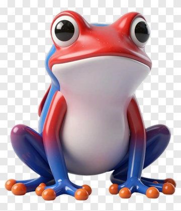 3D Cartoon Frog PNG