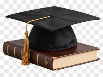 Graduation Cap On A Stack Of Books PNG