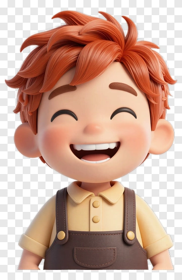 Happy Cartoon Boy Smiling PNG