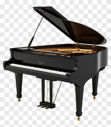 Grand Piano With Open Lid PNG