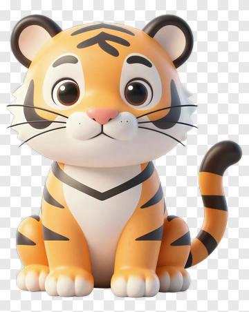 Cartoon Tiger Character PNG