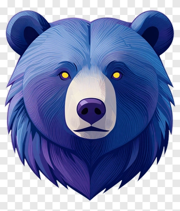 Stylized Bear Head PNG
