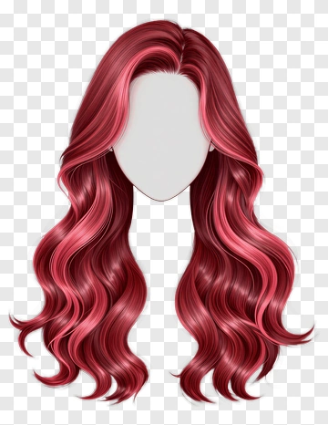 Wavy Red Hair PNG