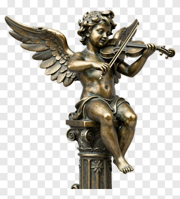 Cherub Playing Violin PNG