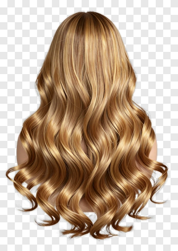 Wavy Blonde Hair PNG