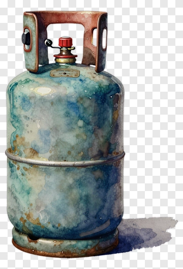 Watercolor Gas Cylinder PNG