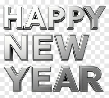 Happy New Year Text PNG