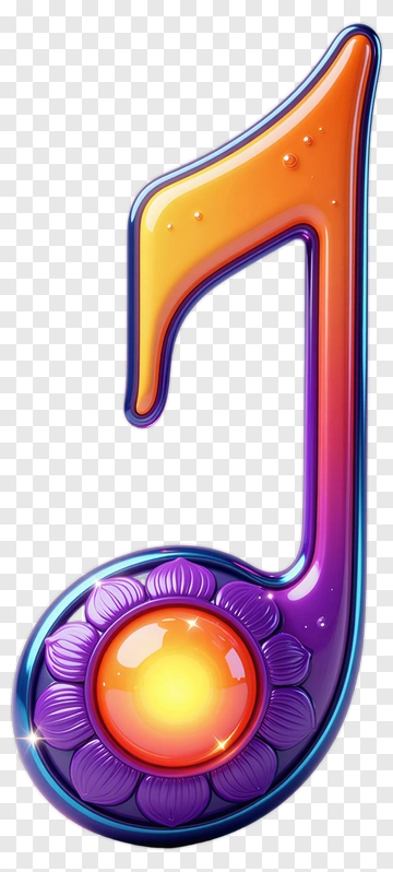 Colorful Music Note Icon PNG