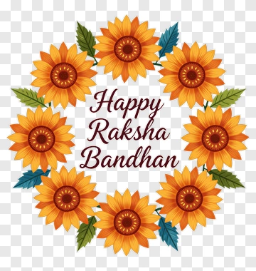 Sunflower Wreath For Raksha Bandhan PNG