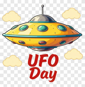 Cartoon Ufo For Ufo Day PNG
