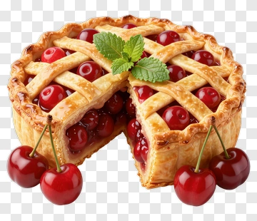 Cherry Pie With Fresh Cherries PNG