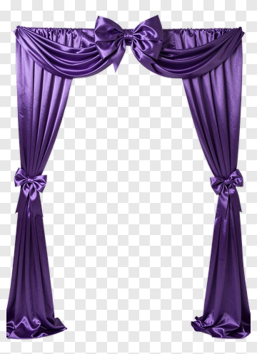Purple Satin Curtain Arch PNG
