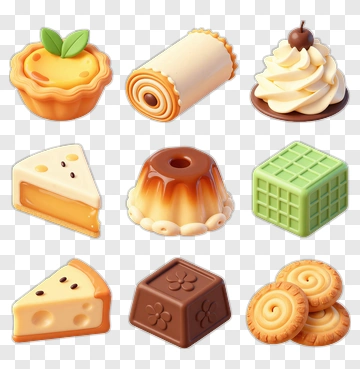 Assorted Desserts And Sweets PNG