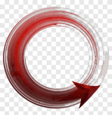 Red Circular Arrow Design PNG
