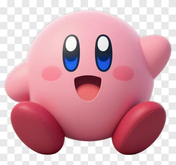 Cartoon Kirby Character PNG