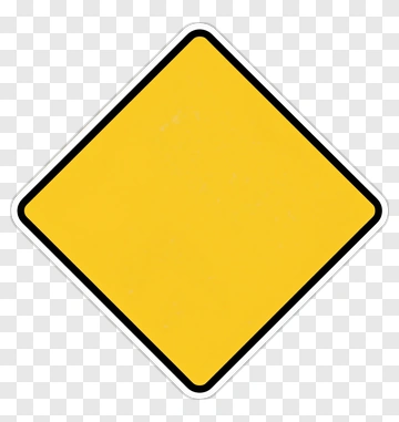 Yellow Warning Sign PNG
