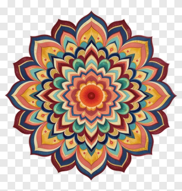 Colorful Mandala Design PNG