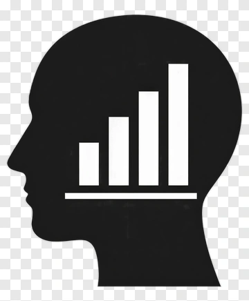 Profile Silhouette With Growth Chart PNG